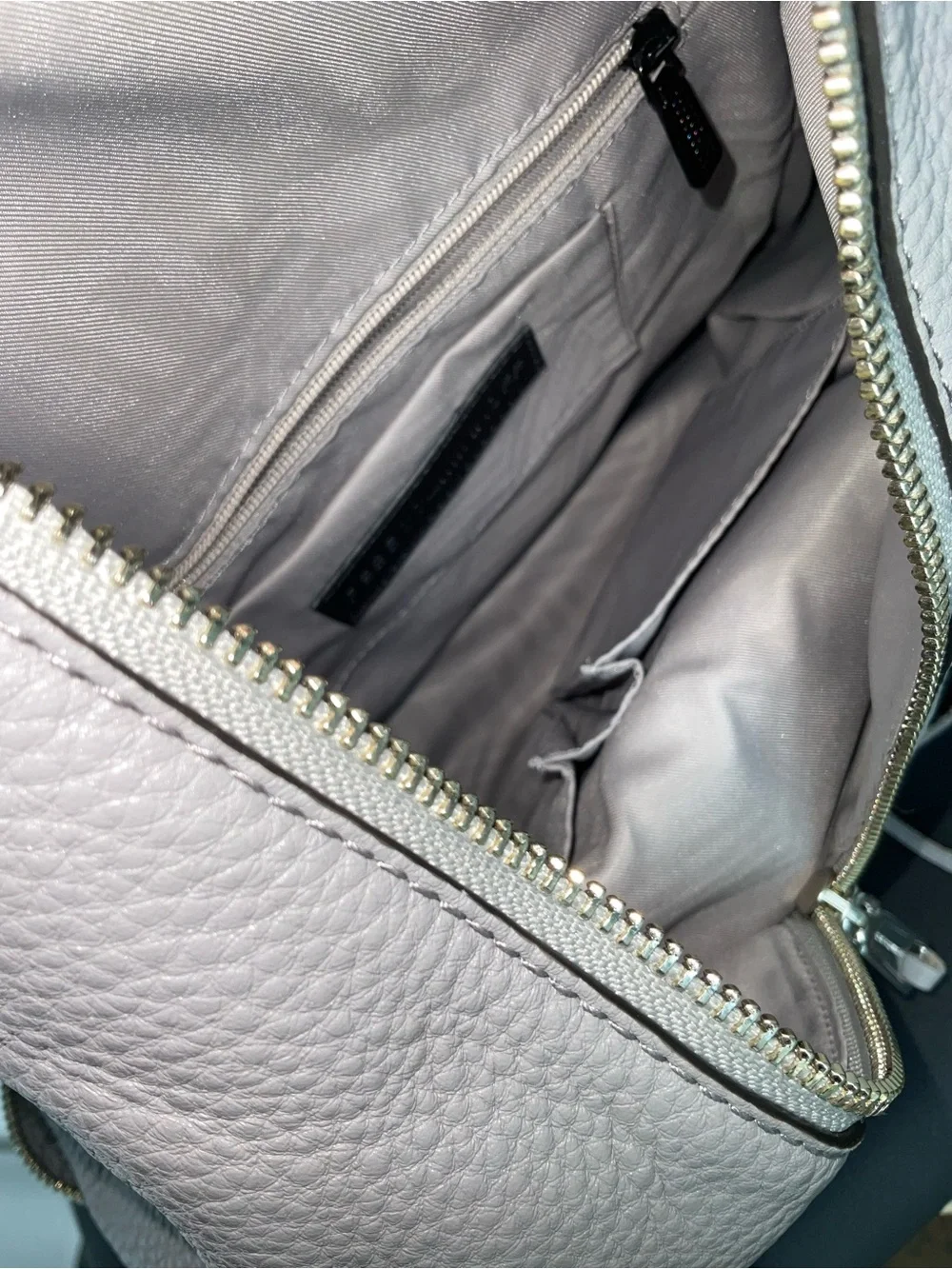 Rebecca Minkoff Gray Julian Pebbled Leather Backpack